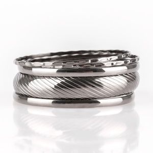 Paparazzi Black Bangle Bracelet Set